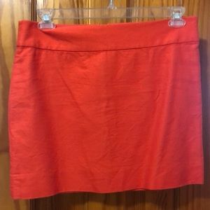 Orange JCrew factory mini skirt